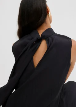 Mujer bonprix bonprix Top largo de mezcla de viscosa estructurada