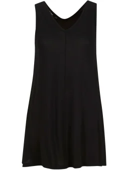 bonprix bonprix Camisetas>Top largo de mezcla de viscosa Negro