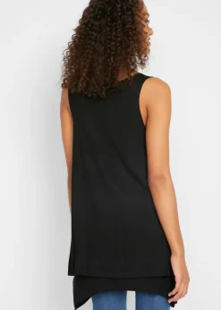 Mujer bonprix bonprix Top largo de mezcla de viscosa con doble capa