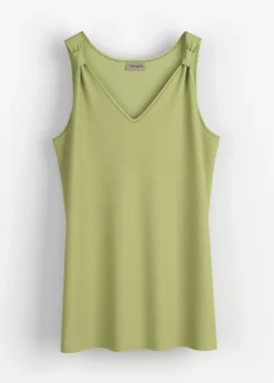 Mujer bonprix bonprix Top largo en mezcla de viscosa y lino