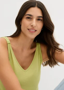 Mujer bonprix bonprix Top largo en mezcla de viscosa y lino