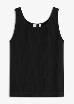 Mujer bonprix bonprix Top largo sin costuras de canalé