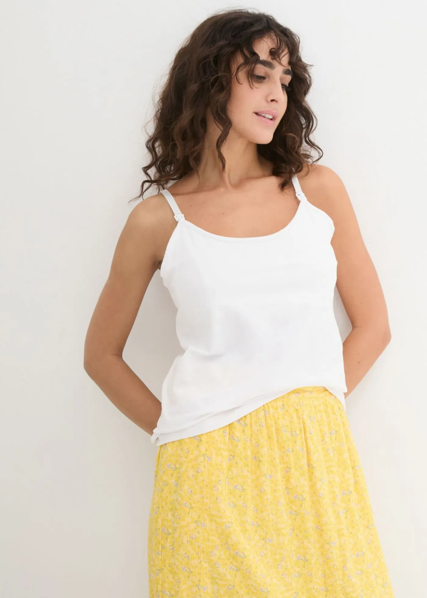 bonprix bonprix Premamá>Top premamá/de lactancia de algodón orgánico (2 unidades) Negro-blanco