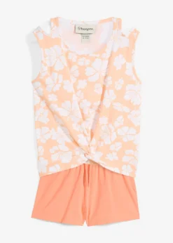 Niños bonprix bonprix Top y pantalón corto de mezcla de algodón orgánico (conjunto de 2 piezas)
