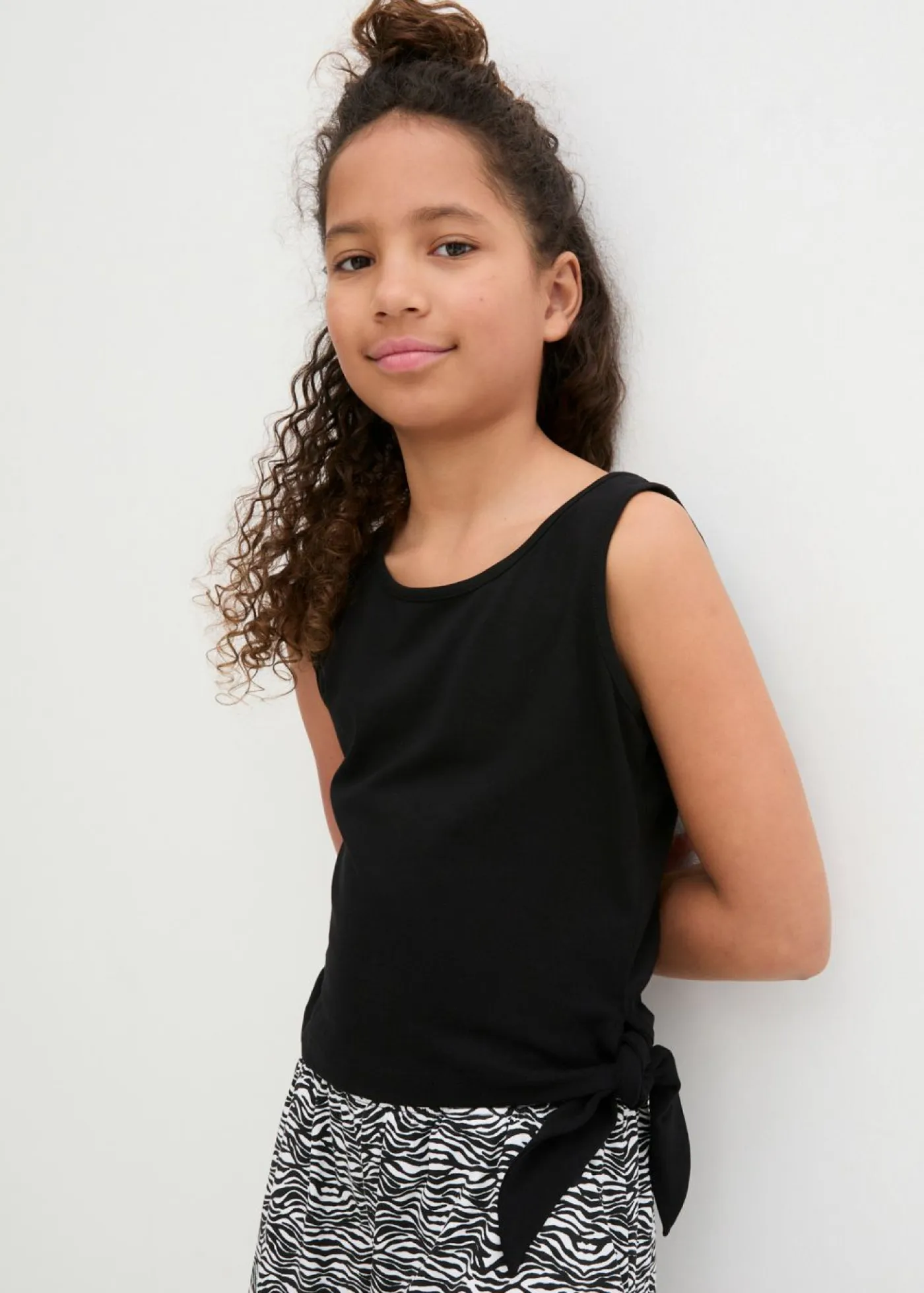 bonprix bonprix Ropa 9 A 16 Años·Camisetas Y Camisas|Ropa 9 A 16 Años·Shorts>Top y pantalón corto (2 piezas) Negro-blanco