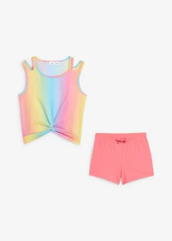 bonprix bonprix Ropa 9 A 16 Años·Camisetas Y Camisas|Ropa 9 A 16 Años·Shorts>Top y pantalón corto (2 piezas) rosa pálido