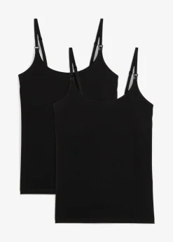 Mujer bonprix bonprix Tops de lactancia de algodón orgánico (2 unidades)