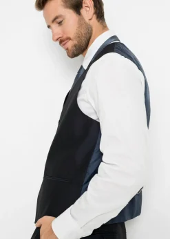 Hombre bonprix bonprix Traje con chaleco y corbata (4 piezas) con corte regular