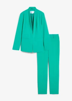 bonprix bonprix Blazers|Pantalones>Traje con pantalón (2 piezas) Verde jade