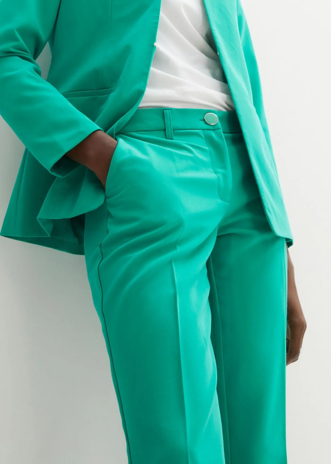 bonprix bonprix Blazers|Pantalones>Traje con pantalón (2 piezas) Verde jade