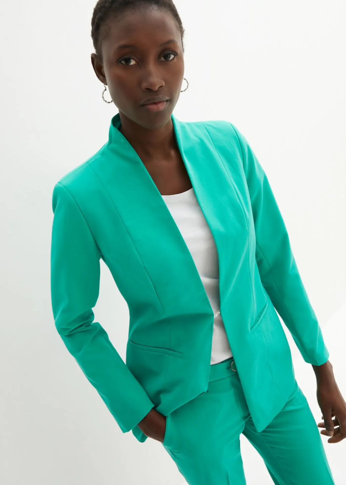 bonprix bonprix Blazers|Pantalones>Traje con pantalón (2 piezas) Verde jade