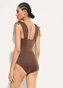 Mujer bonprix bonprix Traje de baño brillante con ligero efecto moldeador