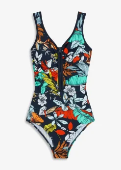 bonprix bonprix Bañadores>Traje de baño con cremallera Azul marino