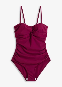 Mujer bonprix bonprix Traje de baño con efecto moldeador medio y aspecto cruzado