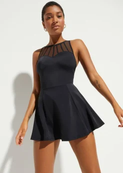 Mujer bonprix bonprix Traje de baño con efecto moldeador medio y malla transparente