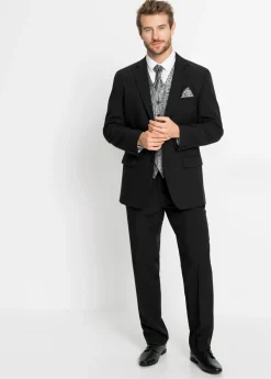 Hombre bonprix bonprix Traje de boda (5 piezas) con chaleco y plastrón, regular fit
