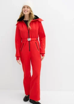 bonprix bonprix Ropa Para El Aire Libre|Ropa Deportiva>Traje de esquí de softshell con forro cálido y material impermeable rojo lava