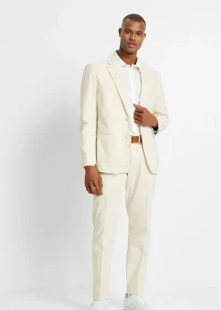 Hombre bonprix bonprix Traje de mezcla de lino ligero, regular fit (2 piezas)