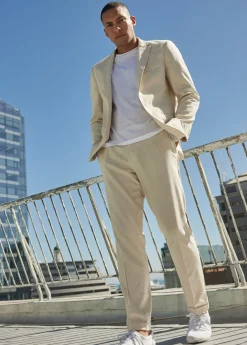 Hombre bonprix bonprix Traje de mezcla de lino ligero, regular fit (2 piezas)