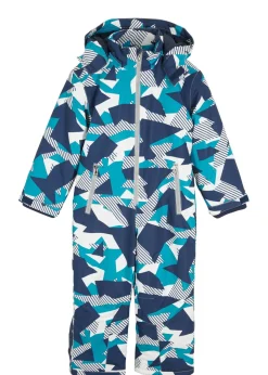 bonprix bonprix Ropa 2 A 9 Años·Vaqueros Y Pantalones|Ropa 2 A 9 Años·Prendas Exteriores Y Outdoor>Traje para la nieve impermeable con forro cálido y capucha desmontable turquesa oscuro/azul marino/blanco
