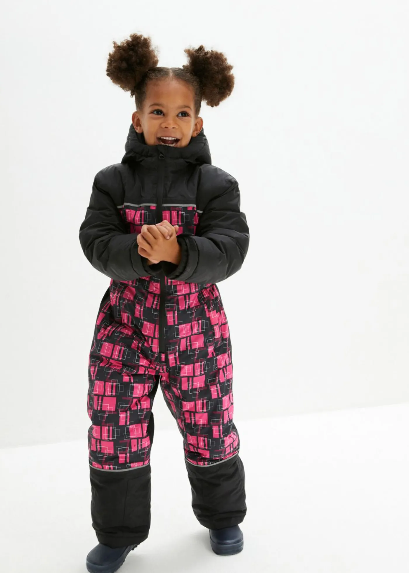 bonprix bonprix Ropa 2 A 9 Años·Pantalones Y Vaqueros|Ropa 2 A 9 Años·Prendas Exteriores Y Outdoor>Traje para la nieve impermeable, con forro cálido Negro/pink lady