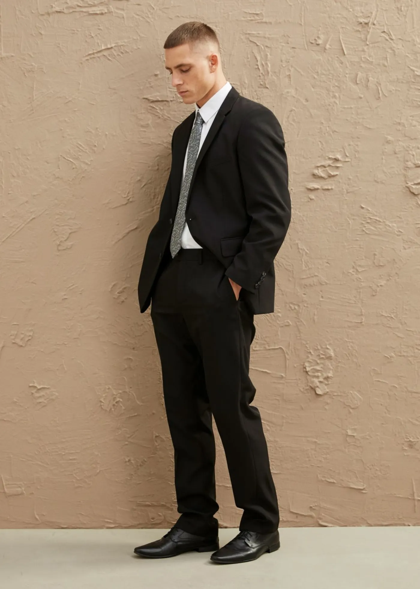 bonprix bonprix Trajes>Traje (4 piezas) con camisa y corbata, regular fit Negro