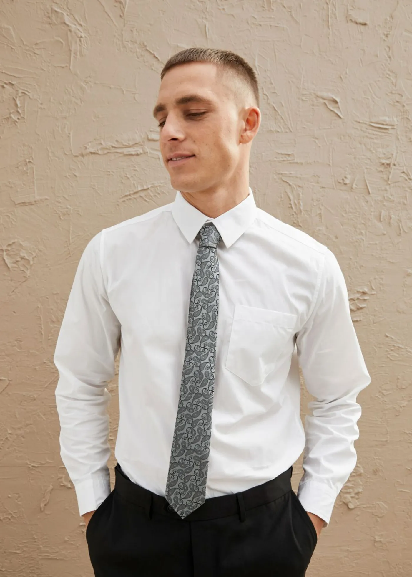 bonprix bonprix Trajes>Traje (4 piezas) con camisa y corbata, regular fit Negro