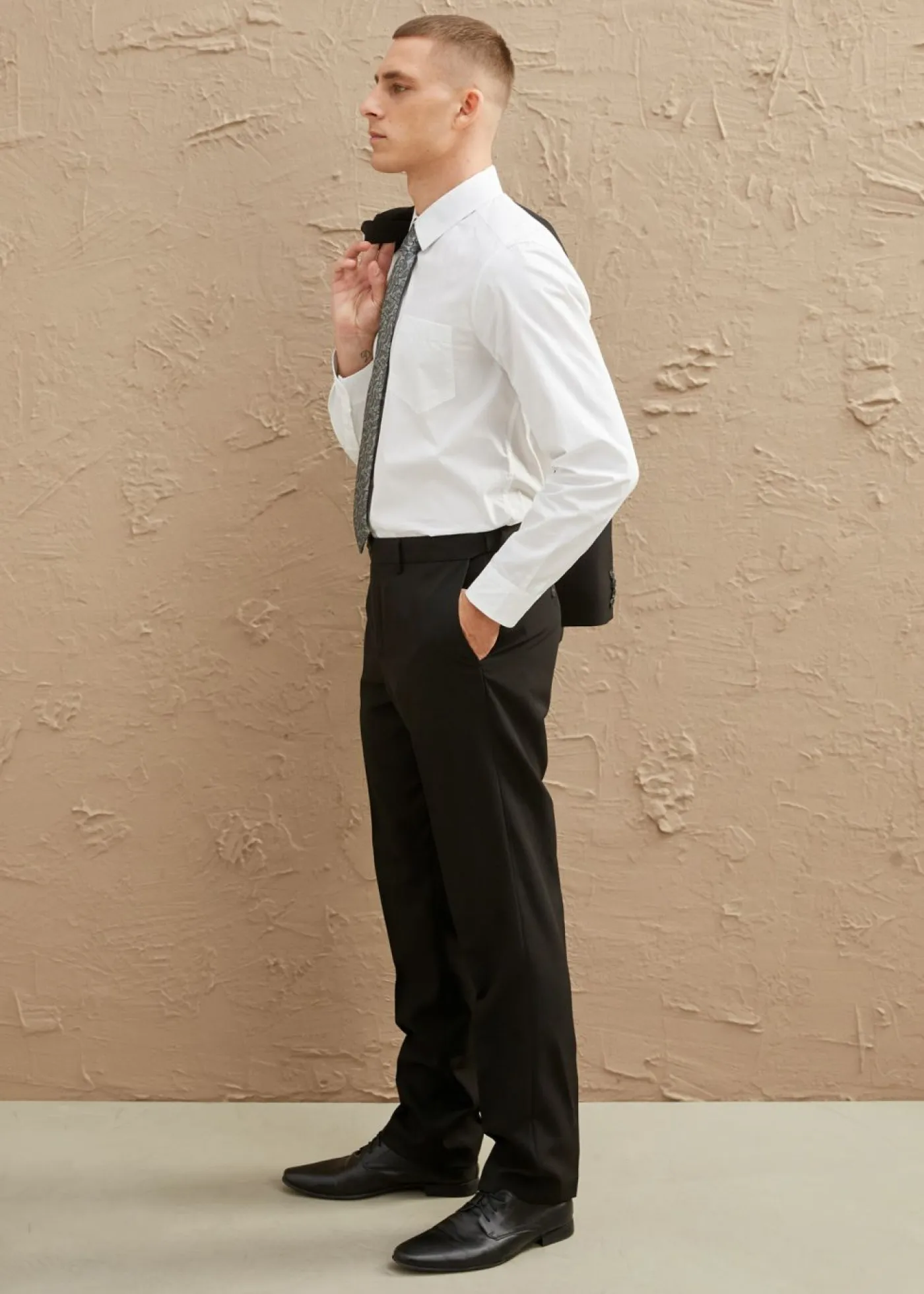 bonprix bonprix Trajes>Traje (4 piezas) con camisa y corbata, regular fit Negro