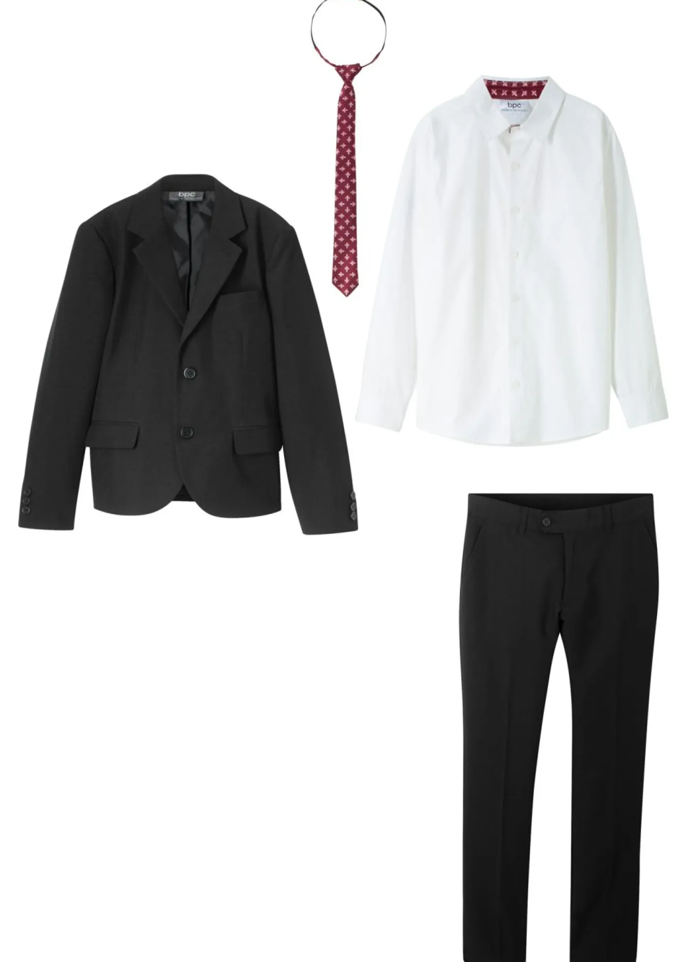 Niños bonprix bonprix Traje (4 piezas) con camisa y corbata