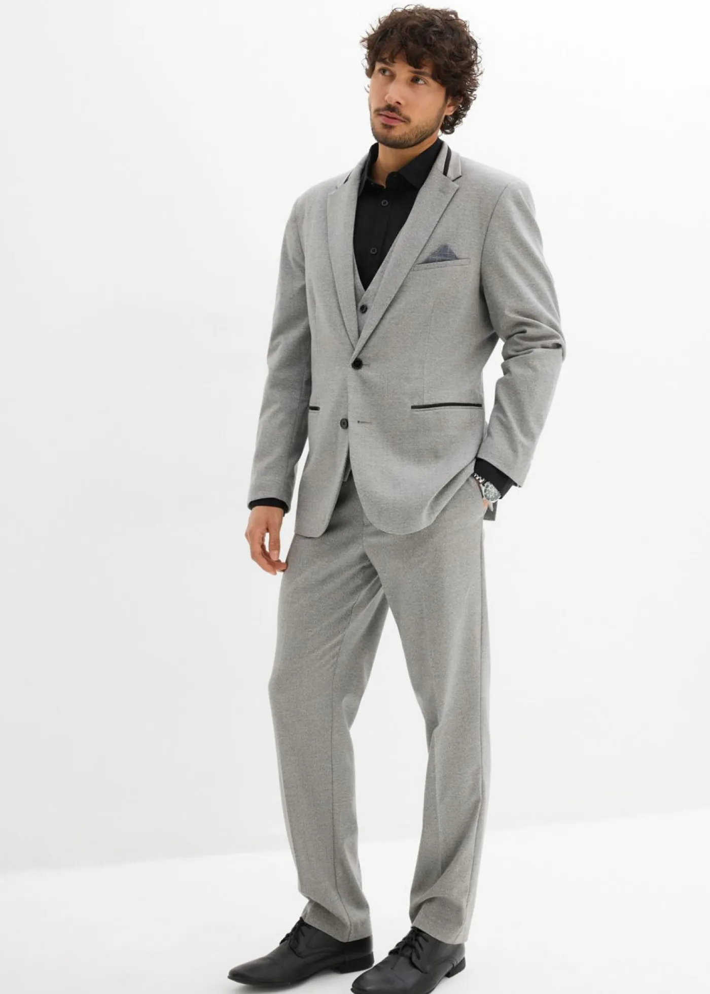 Hombre bonprix bonprix Traje (3 piezas) con chaleco, regular fit