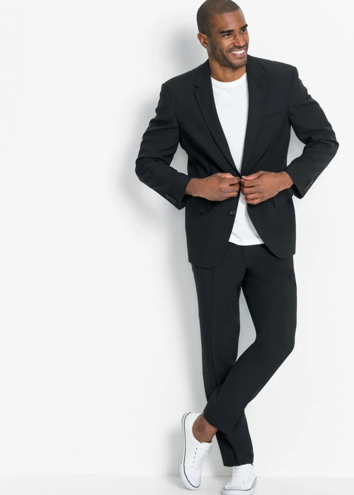 bonprix bonprix Trajes>Traje (2 piezas) de corte regular Negro