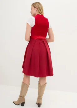 Mujer bonprix bonprix Traje tirolés con corpiño de terciopelo y delantal de satén (2 piezas)