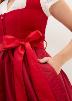 Mujer bonprix bonprix Traje tirolés con corpiño de terciopelo y delantal de satén (2 piezas)