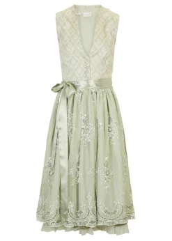 bonprix bonprix Vestidos>Traje tirolés y delantal (2 piezas) Verde alga