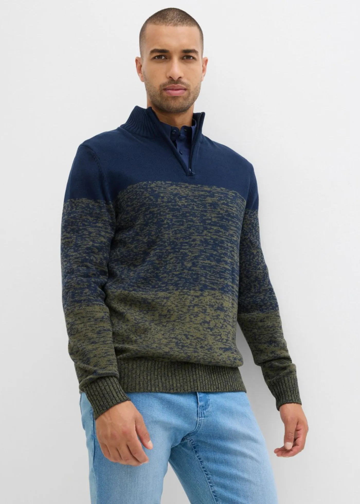 Hombre bonprix bonprix Troyer de suave mezcla de algodón