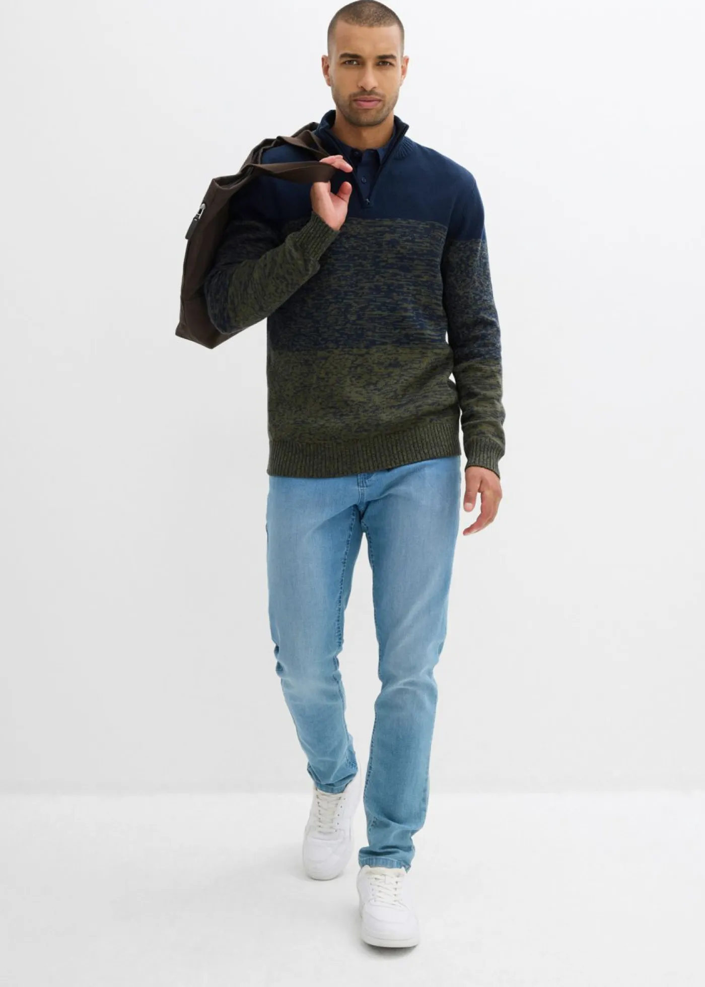 Hombre bonprix bonprix Troyer de suave mezcla de algodón