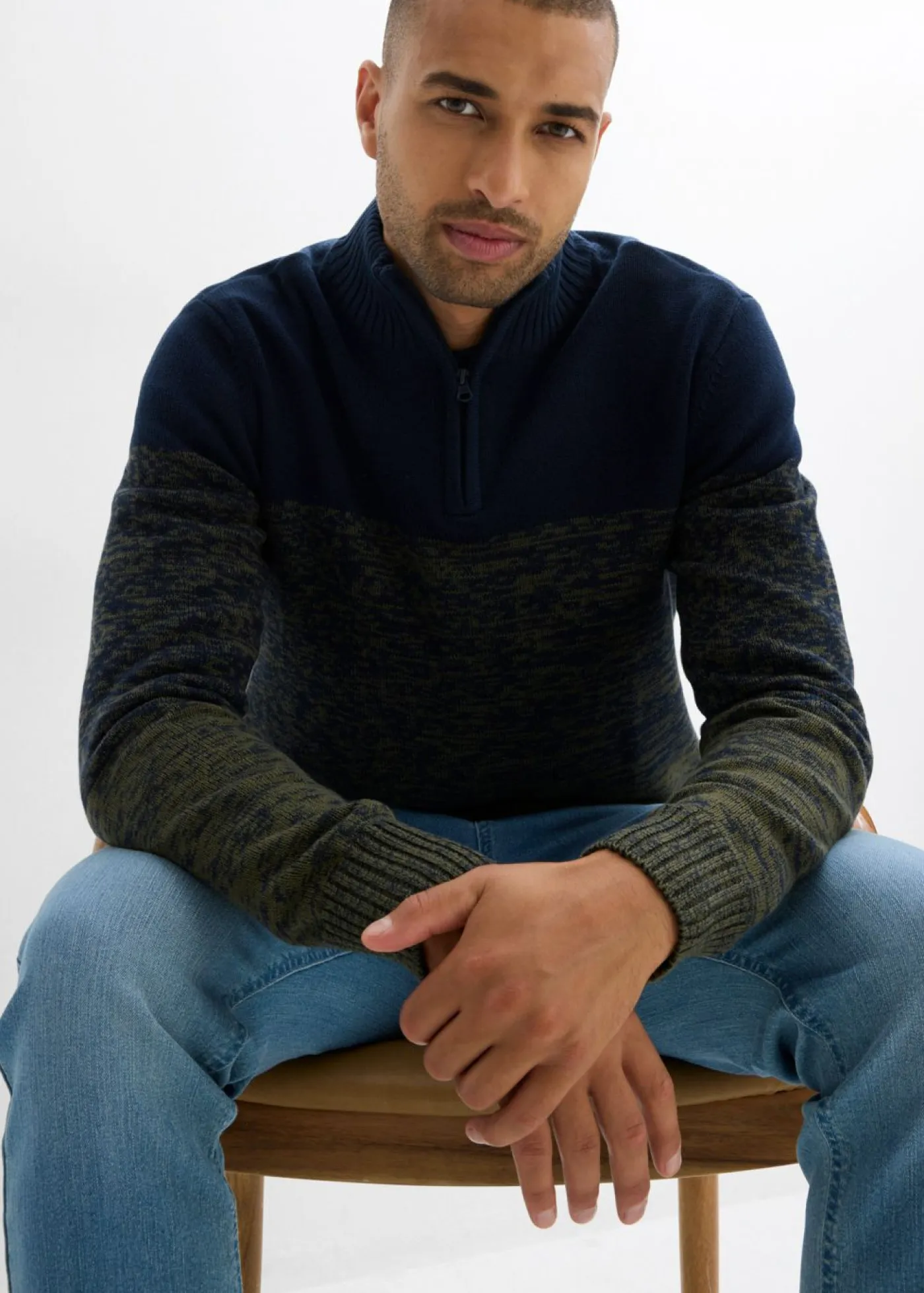 Hombre bonprix bonprix Troyer de suave mezcla de algodón