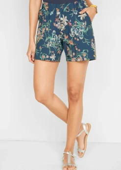 bonprix bonprix Shorts|Pantalones>Vaquero corto de mezcla de algodón elástico (2 unidades) Índigo/índigo estampado