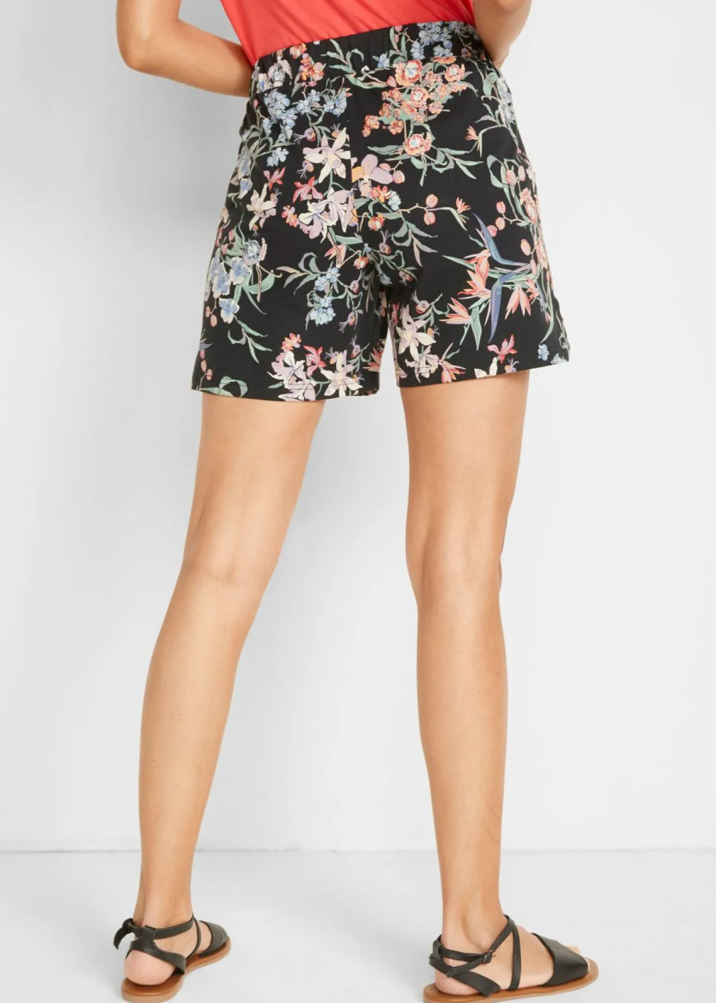 bonprix bonprix Shorts|Pantalones>Vaquero corto de mezcla de algodón elástico (2 unidades) Negro-negro estampado