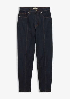 bonprix bonprix Vaqueros>Vaquero mom, high waist, elásticos Azul oscuro denim