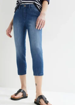 bonprix bonprix Vaqueros>Vaqueros 3/4 azul piedra+azul oscuro denim usado