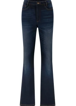 bonprix bonprix Vaqueros>Vaqueros bootcut, high waist, cintura cómoda Azul oscuro denim