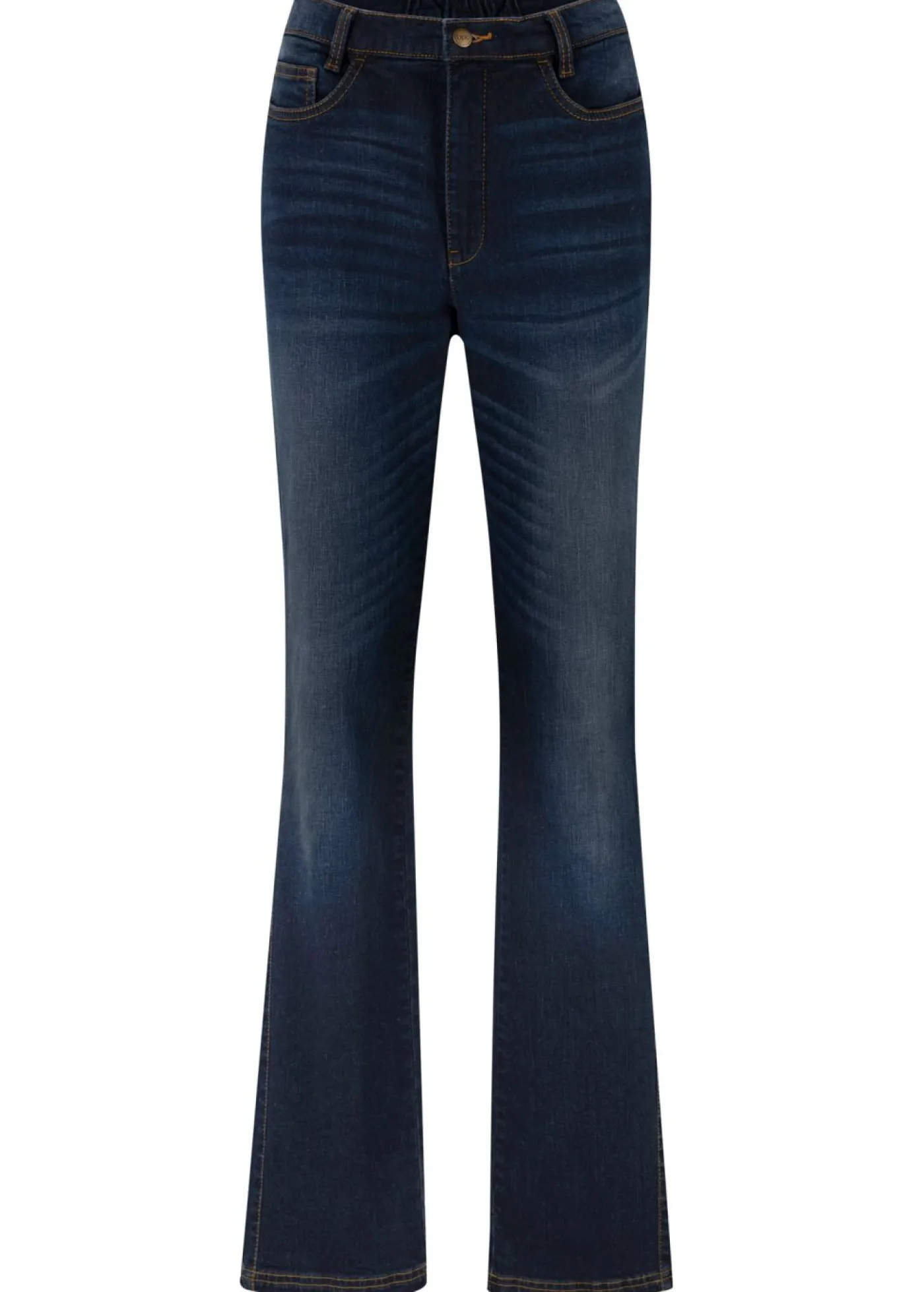 bonprix bonprix Vaqueros>Vaqueros bootcut, high waist, cintura cómoda Azul oscuro denim