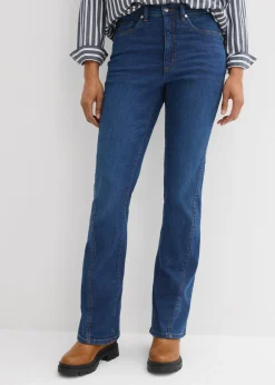 bonprix bonprix Vaqueros>Vaqueros bootcut, high waist azul oscuro denim usado