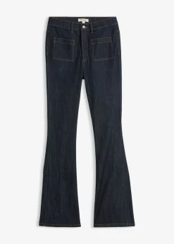 bonprix bonprix Vaqueros>Vaqueros bootcut, high waist, cintura cómoda Azul oscuro denim