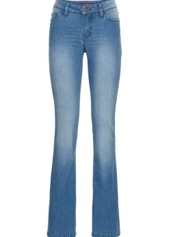bonprix bonprix Vaqueros>Vaqueros bootcut, mid waist, elásticos Denim claro