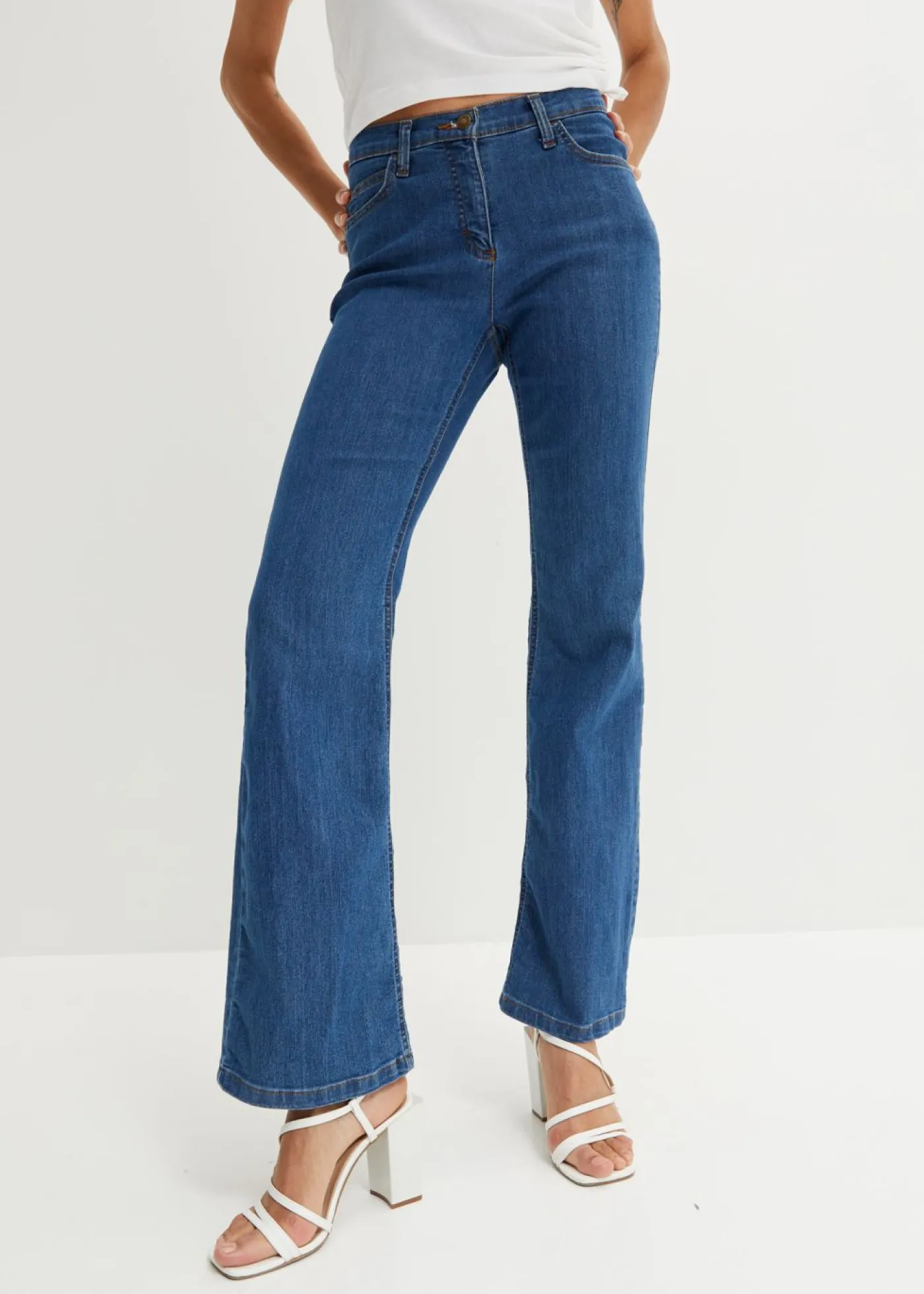 Mujer bonprix bonprix Vaqueros bootcut mid waist, elásticos