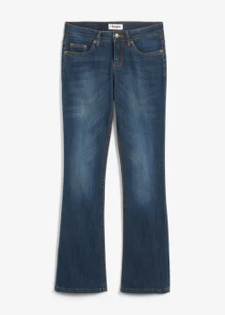bonprix bonprix Vaqueros|Tallas Pequeñas>Vaqueros bootcut mid waist, elásticos Azul marino desgastado