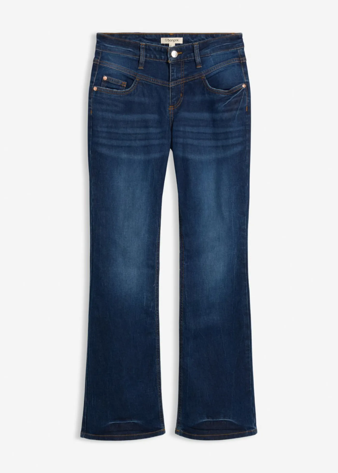 bonprix bonprix Vaqueros>Vaqueros bootcut mid waist, elásticos Azul piedra usado