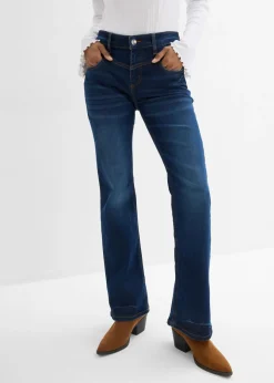 bonprix bonprix Vaqueros>Vaqueros bootcut mid waist, elásticos Azul piedra usado